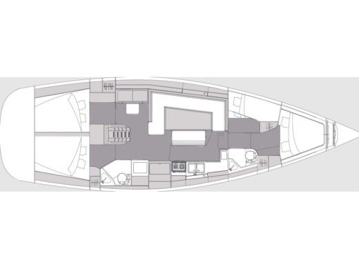 Sailboat  Elan Impression 45.1 Boot Grundriss