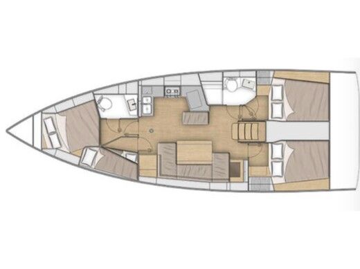 Sailboat Beneteau Oceanis 40.1 boat plan