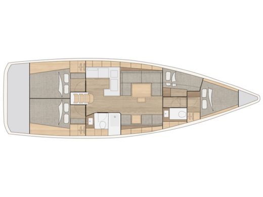 Sailboat Salona Salona 46 Boat layout