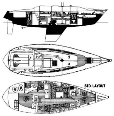 Sailboat Dufour 4800 Boat design plan