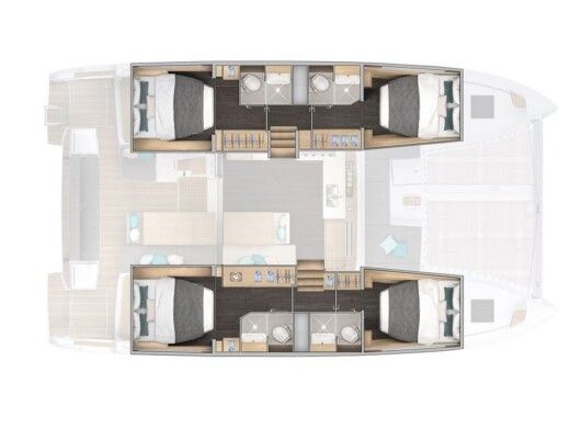 Catamaran Lagoon 43 boat plan
