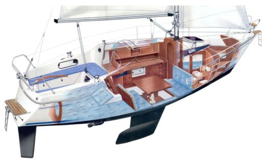 Sailboat Maxi Fenix 28 Planimetria della barca