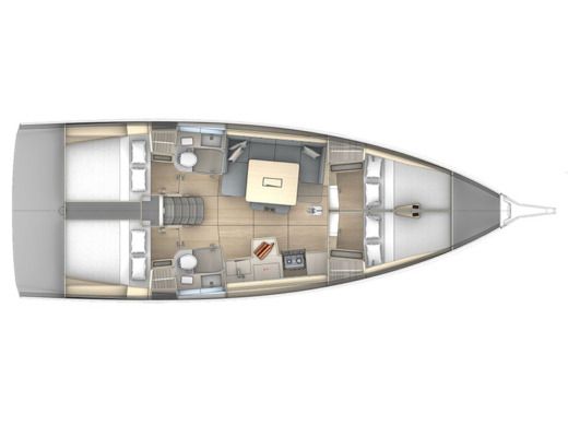 Sailboat  Dufour 41 GL boat plan