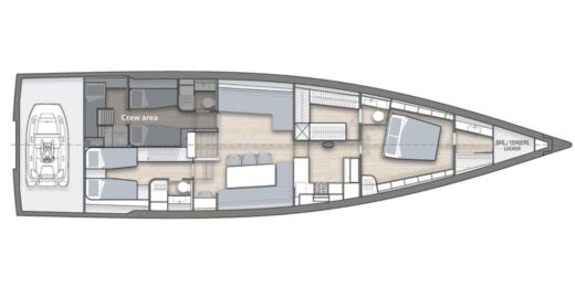 Sailboat YYachts Y7 Plattegrond van de boot