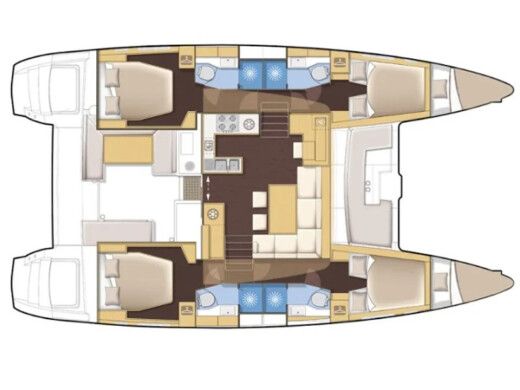 Catamaran Lagoon Lagoon 450f Plan du bateau