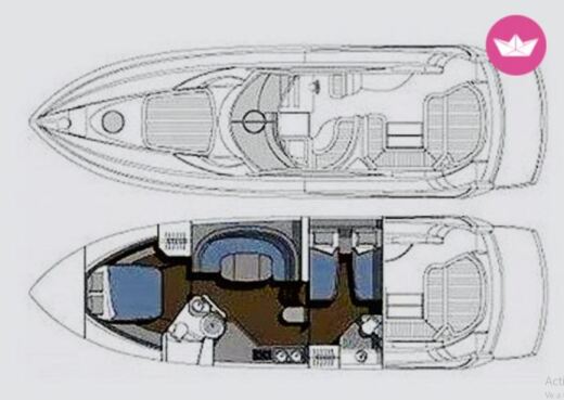 Motor Yacht Sunseeker Portofino 46 Plattegrond van de boot
