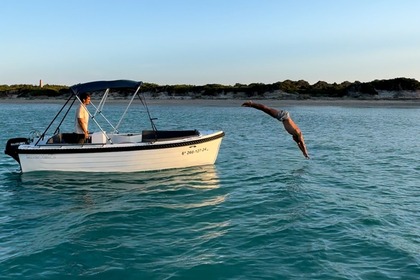 Rental Boat without license  silver 495 Can Picafort