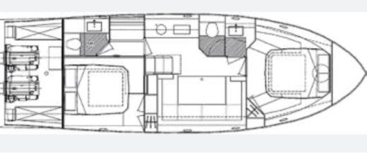 Motorboat Rio Parana 38 Boot Grundriss