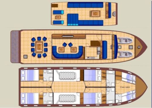 Motorboat Grand Banks 72 Boat design plan