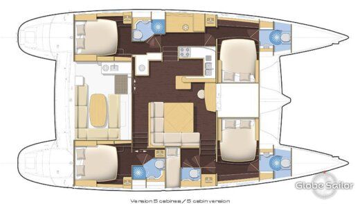 Catamaran Lagoon 500 boat plan