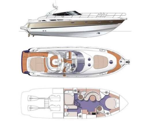 Motor Yacht Cranchi Mediterranee 50 Plano del barco