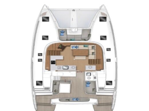 Catamaran  Lagoon 46 Fly Planta da embarcação