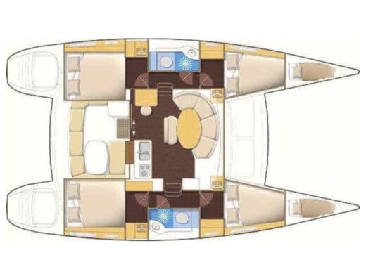 Catamaran LAGOON 380 S2 boat plan
