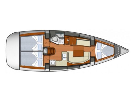 Sailboat Jeanneau Sun Odyssey 36i boat plan