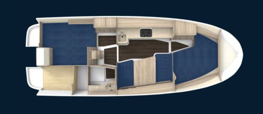Motorboat Northman Revo Nexus 870 Plattegrond van de boot