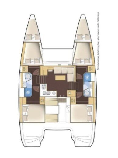 Catamaran Lagoon Lagoon 40 Plattegrond van de boot