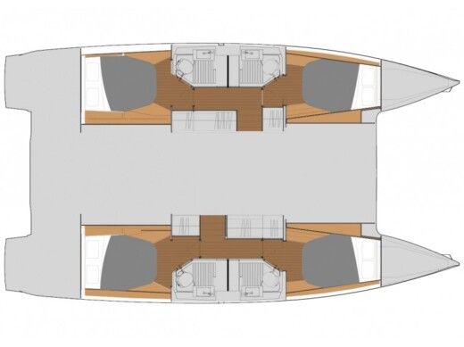 Catamaran Fountaine Pajot Astréa 42 Boot Grundriss