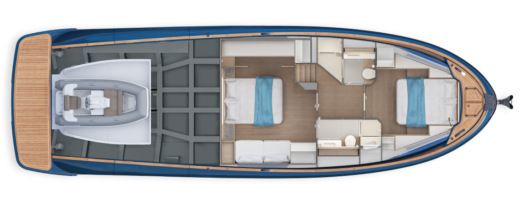 Motorboat Solaris Power 52 Boot Grundriss