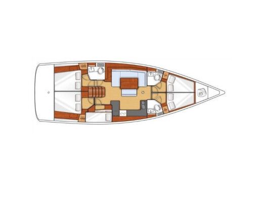 Sailboat  Oceanis 48 /5cab Boat layout