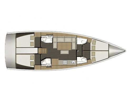 Sailboat DUFOUR 460 GL Plano del barco