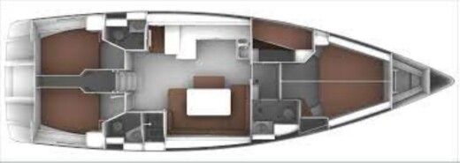 Sailboat Bavaria Cruiser 51 Boat layout