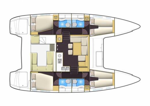 Catamaran  LAGOON 400 S2 Plano del barco