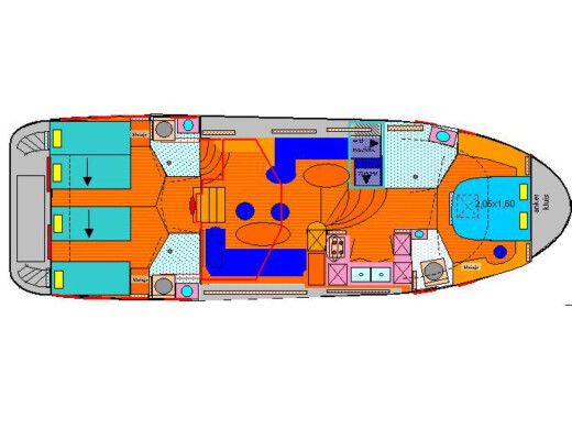 Without license  Hibo 1300 Boat layout
