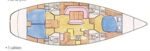 Sailboat JEANNEAU SUN ODYSSEY 52.2 Plano del barco