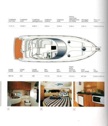 Motorboat Cranchi Zaffiro 34 Boat design plan