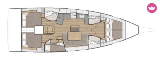 Sailboat Beneteau Oceanis 46.1 Boat layout