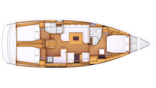 Sailboat Jeanneau Sun Odyssey 479 Plattegrond van de boot