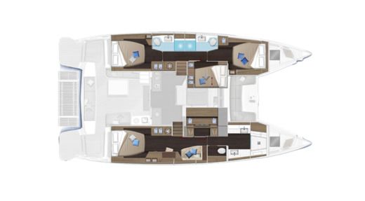 Catamaran Lagoon LAGOON 51 Boat layout