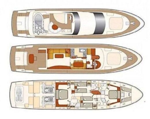 Motor Yacht Astondoa 72 GLX Planta da embarcação