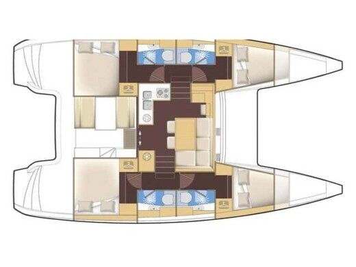 Catamaran Lagoon Lagoon 40 Boat layout