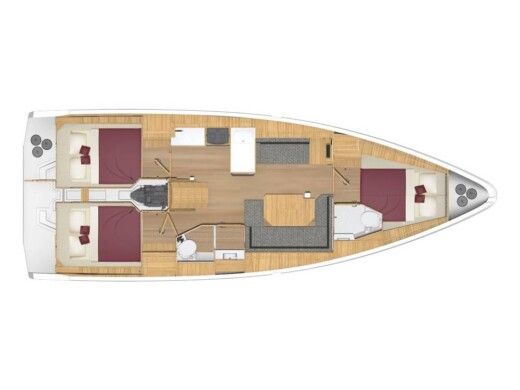 Sailboat Bavaria C 38 Boat layout