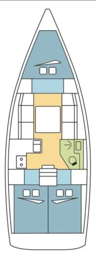 Sailboat Dufour 350 GRAND LARGE boat plan