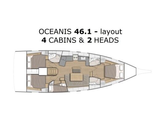 Sailboat Beneteau Oceanis 46.1  boat plan