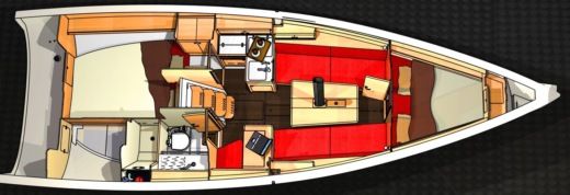 Sailboat Elan E3 Boat layout