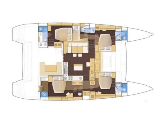 Catamaran Lagoon Lagoon 560 S2 Plattegrond van de boot