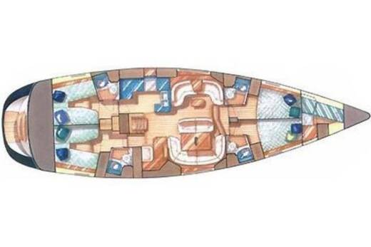 Sailboat Jeanneau Sun Odyssey 54 DS boat plan