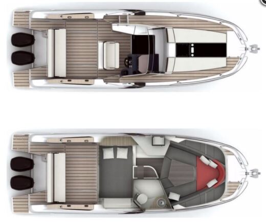 Motorboat Beneteau flyer 8 Sundeck boat plan
