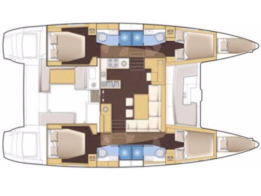 Catamaran Lagoon Lagoon 42 Boat layout