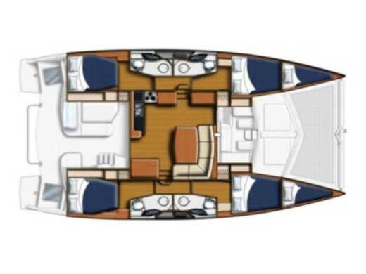Catamaran Robertson and Caine Léopard 44 Plan du bateau
