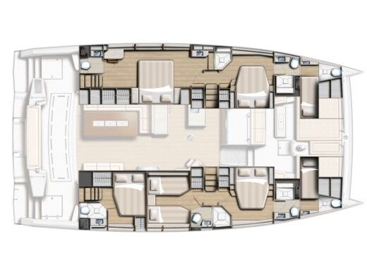 Catamaran  Bali 5.4 Plan du bateau