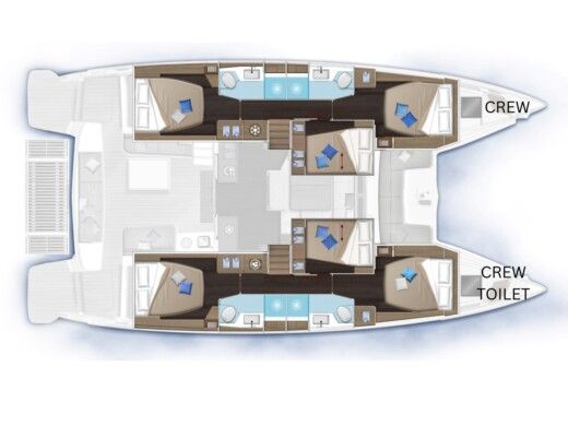 Catamaran Lagoon 51 boat plan