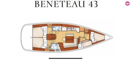 Sailboat Beneteau Oceanis 430 Σχέδιο κάτοψης σκάφους