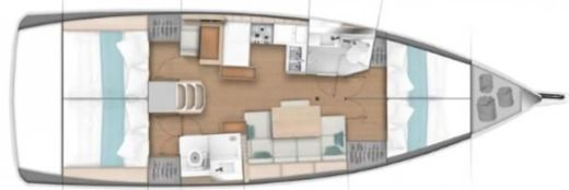 Sailboat Jeanneau Sun Odyssey 440 Boat layout