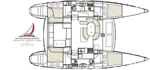 Catamaran CBN Lagoon 410 Boat layout