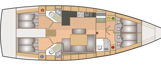 Sailboat Bavaria Bavaria 46 Plan du bateau