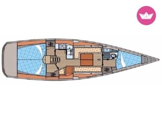 Sailboat Elan Elan Impression 434 Boat layout